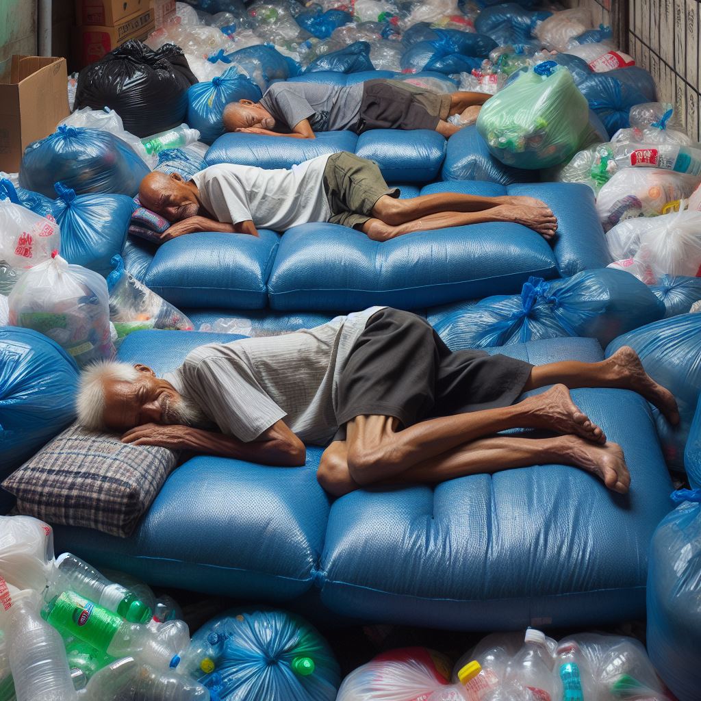 Crafting Solutions: Turning Plastic Bags into Sleeping Mats for the Homeless